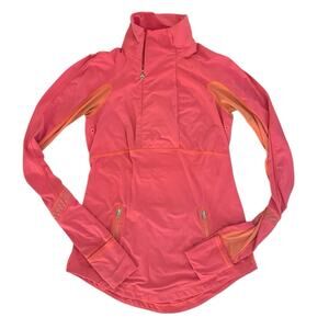 Lululemon Run Reflect Pullover Flare Pink Orange Activewear Women’s 6 Outdoor